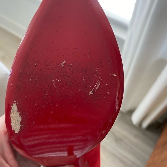 Christian Louboutin Eloise 100 in red suede. - Picture 8 of 8